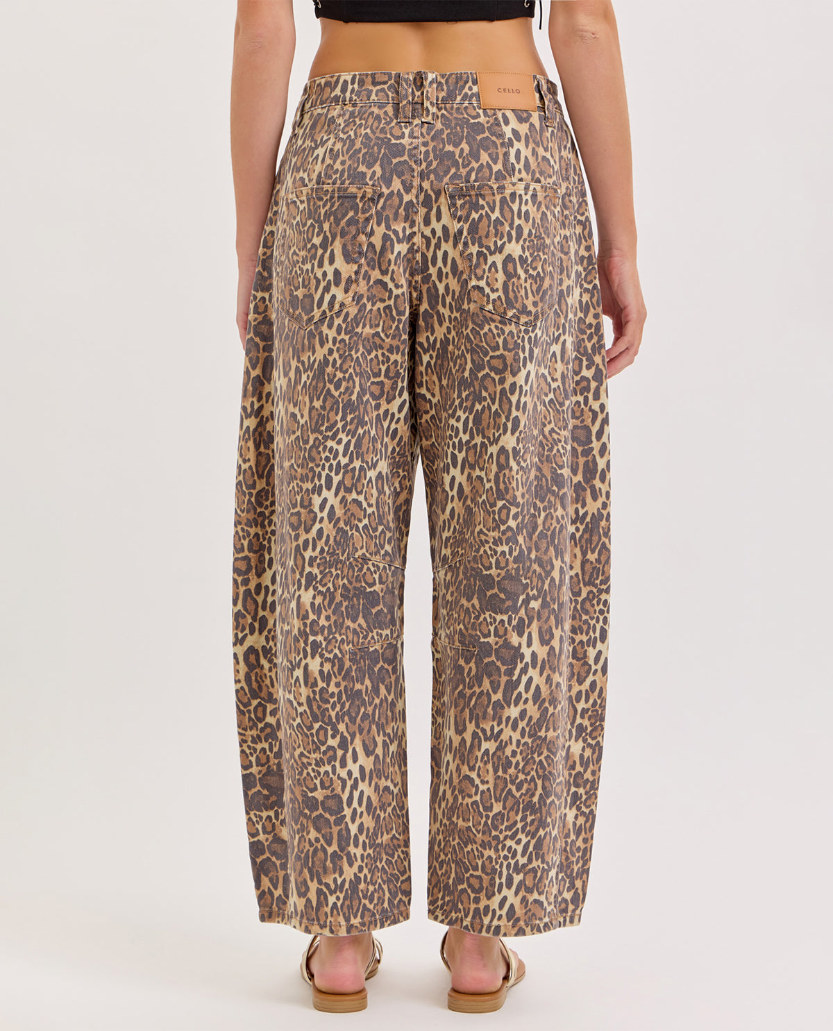 Cello Mr Barrel Leg Jeans Leopard