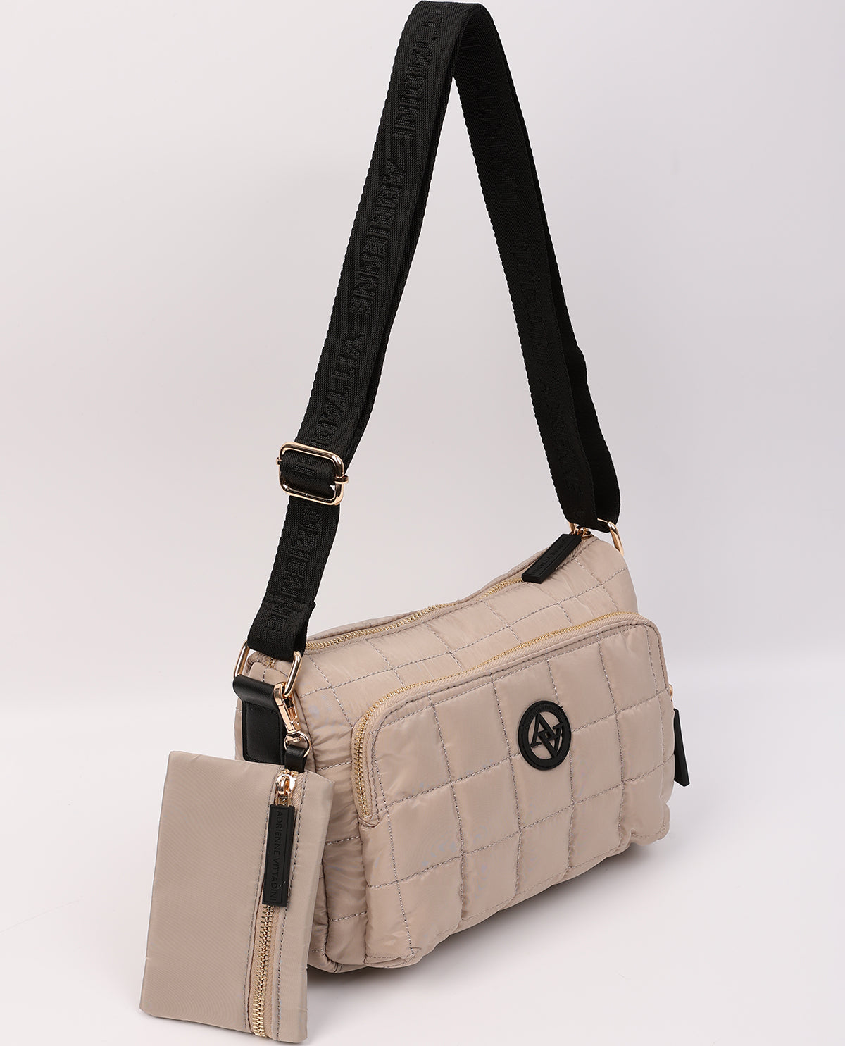 Adrienne Vittadini Jessie Nylon Top Zip Crossbody