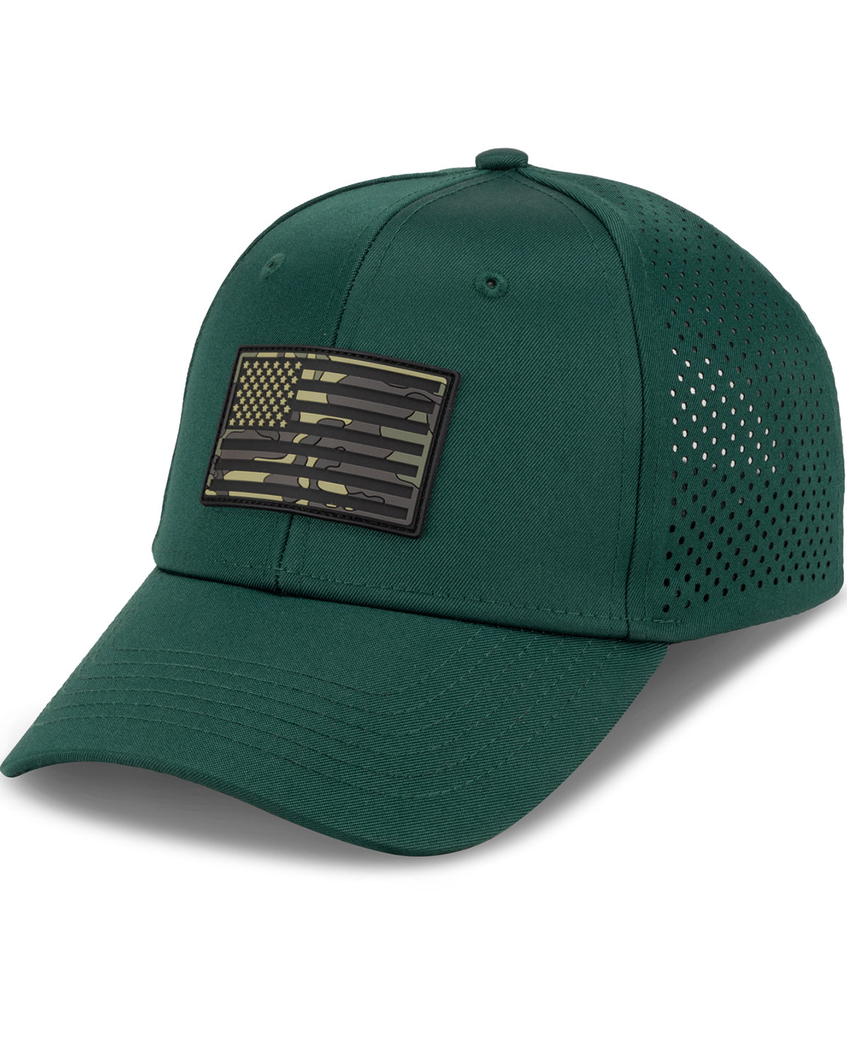 Certified Tactical Camo Flag Ball Cap Green