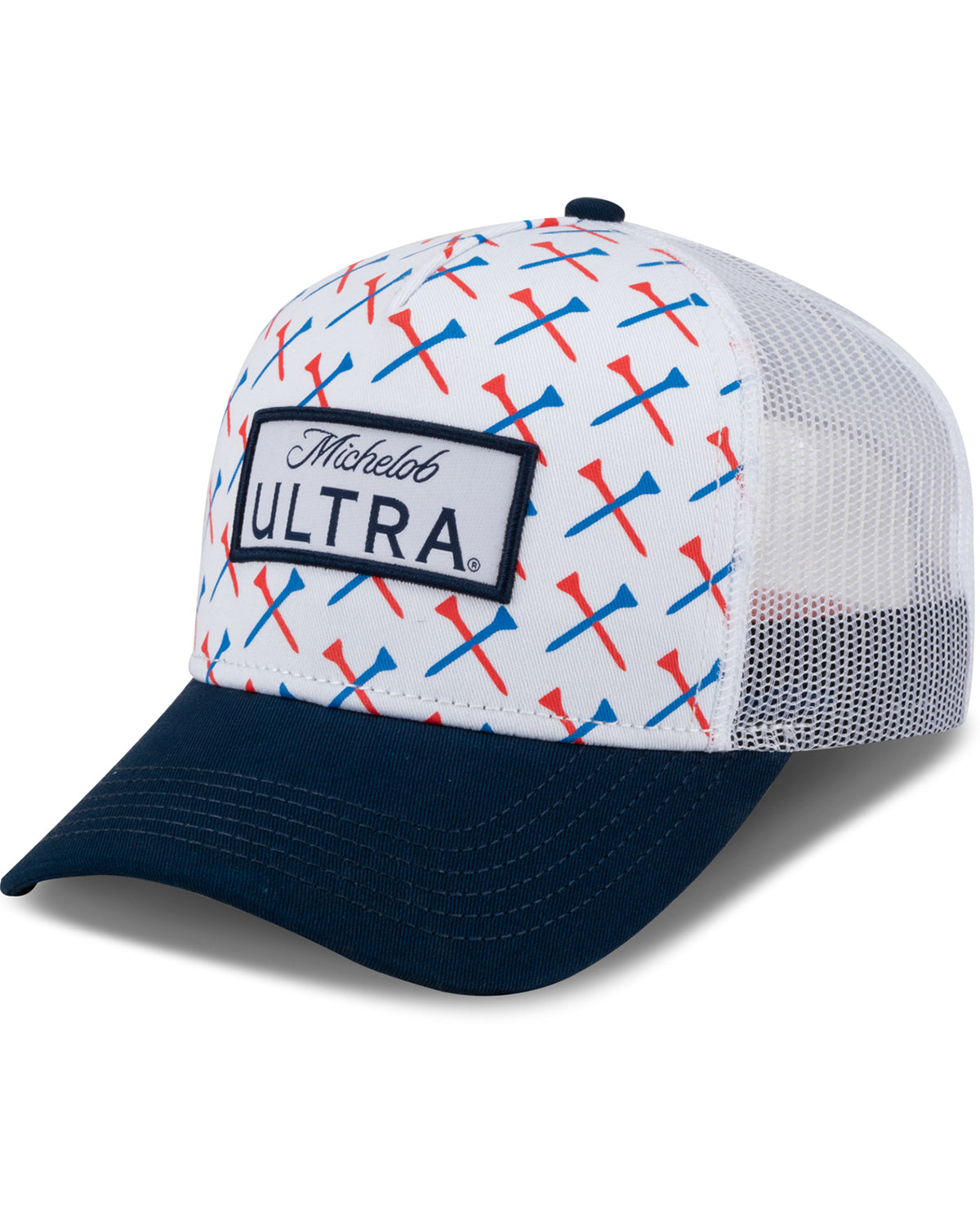 Michelob Ultra Golf Tee Print Ball Cap White