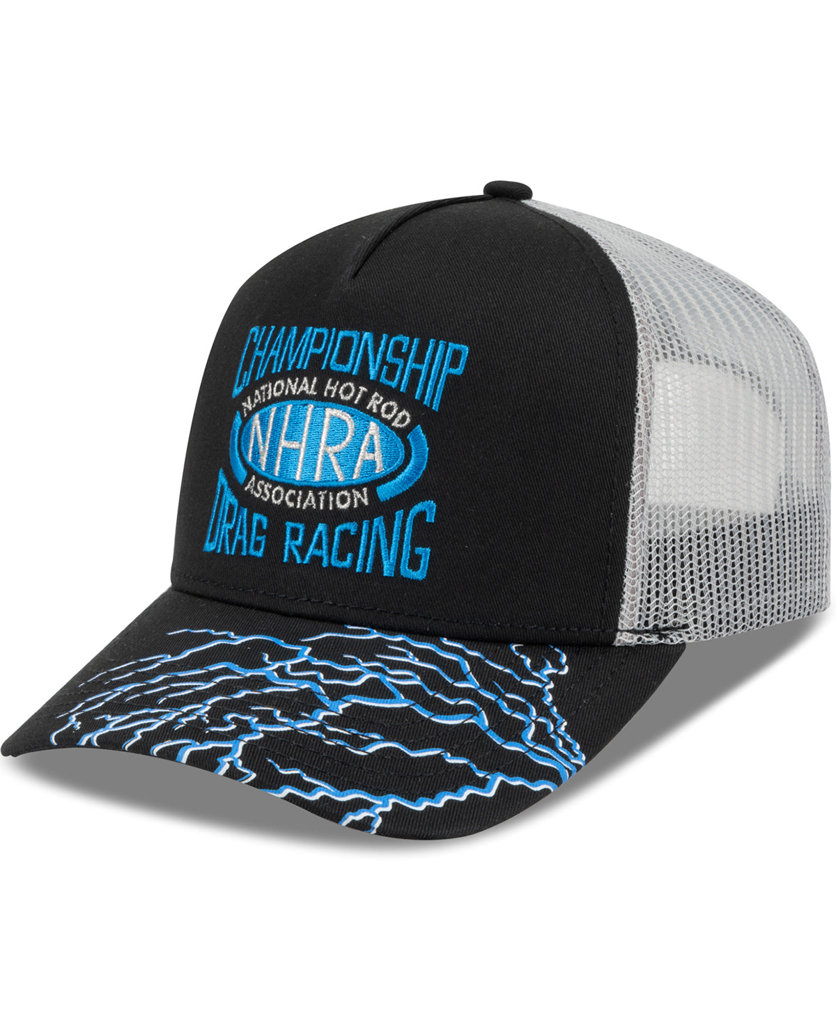 NHRA Lightning Graphic Mesh Cap Black