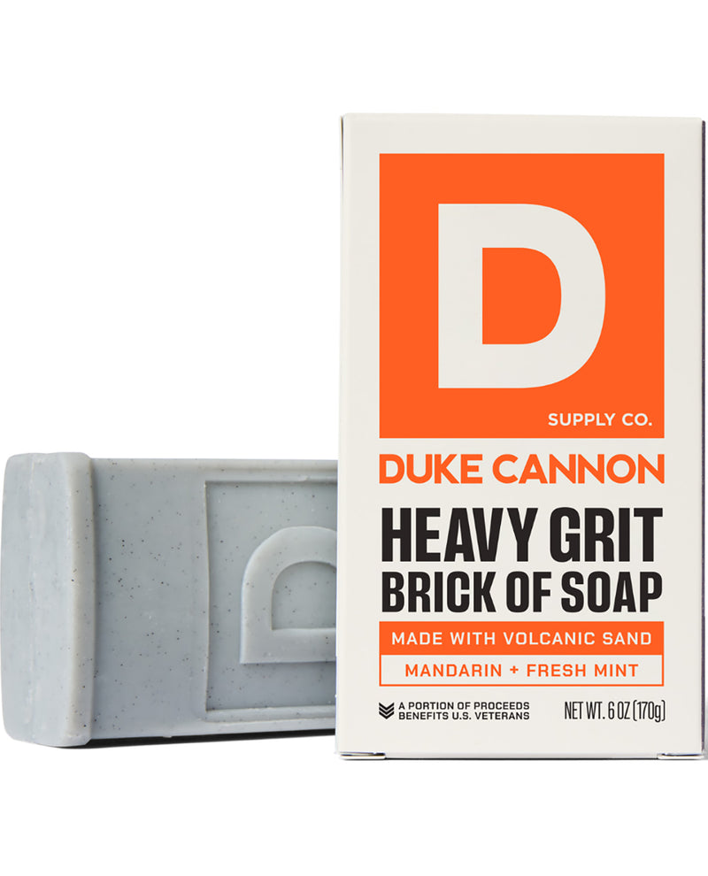 Duke Cannon soap bar and packaging on a white background