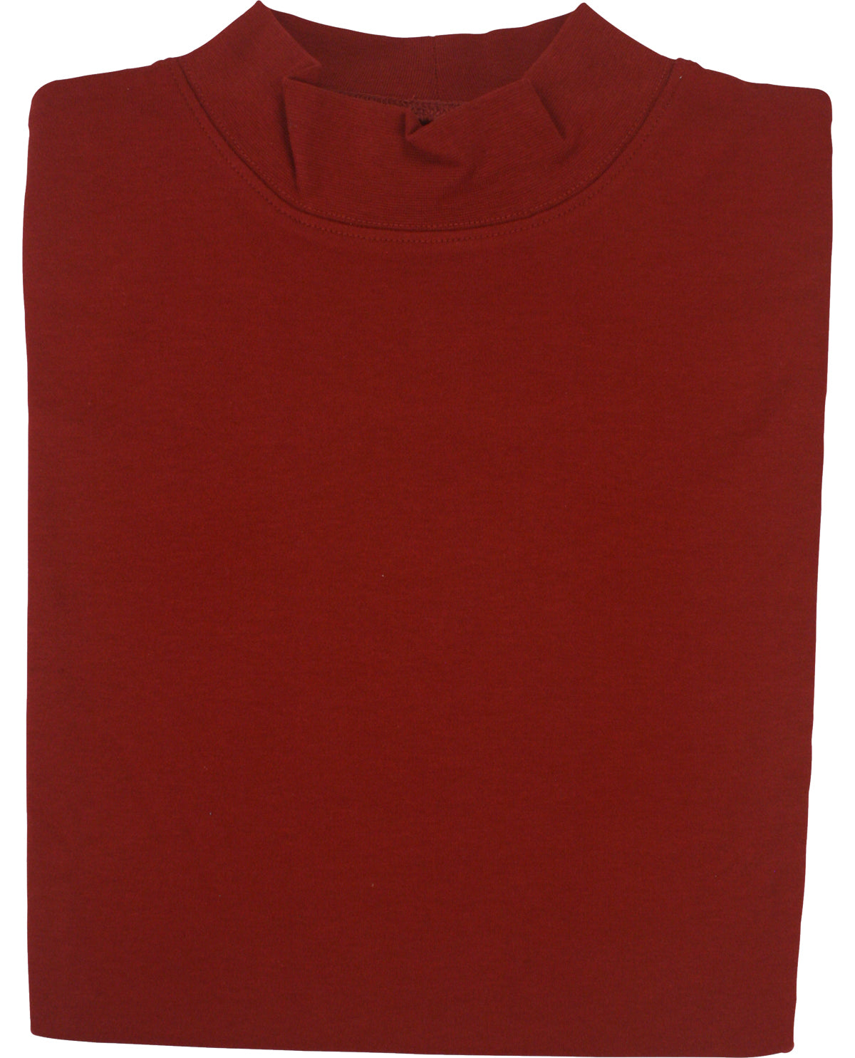 Folded red shirt on a white background
