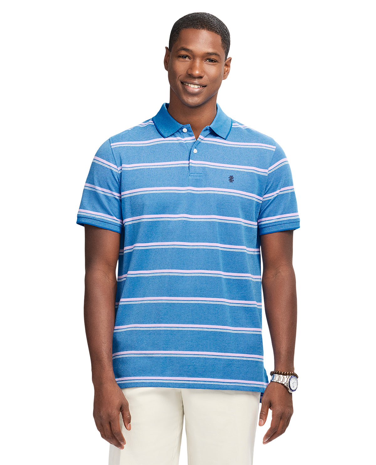 Izod Short Sleeve Stripe Polo