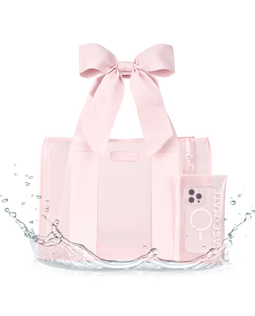 Case-Mate  Pink Jelly Bow Tote With Phone Pouch