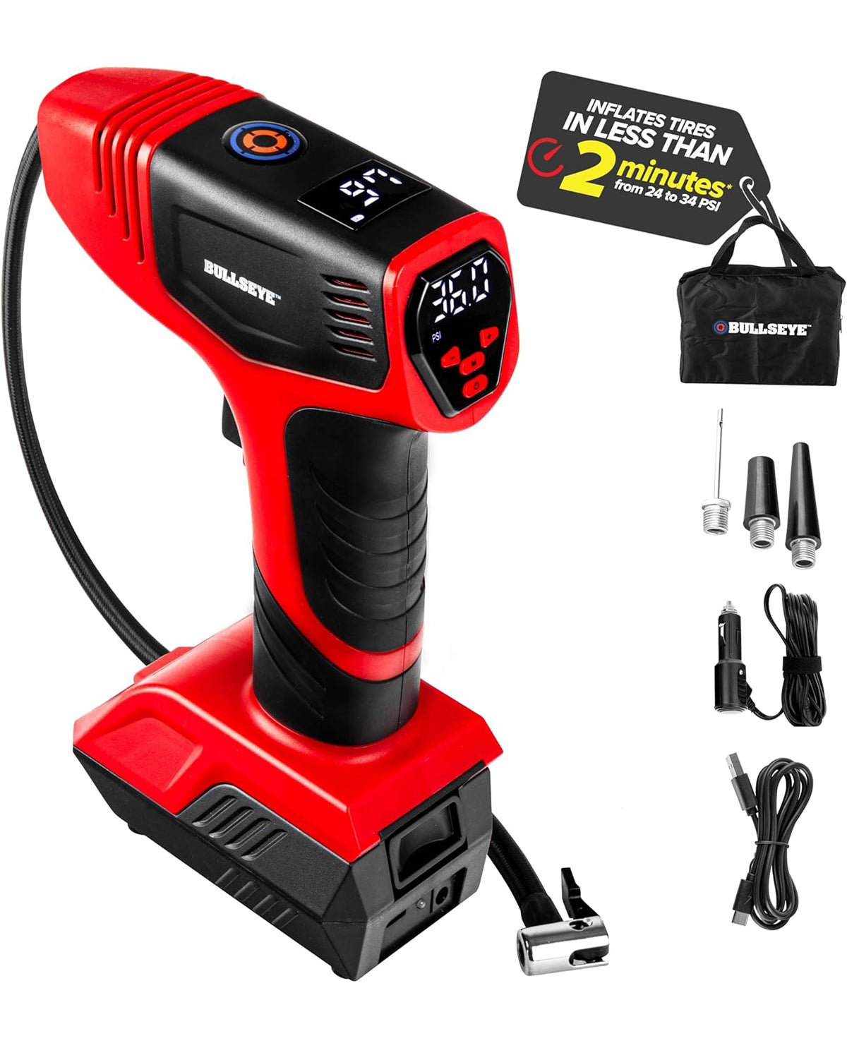 Bullseye Rechargeable Tire Inflator PRO