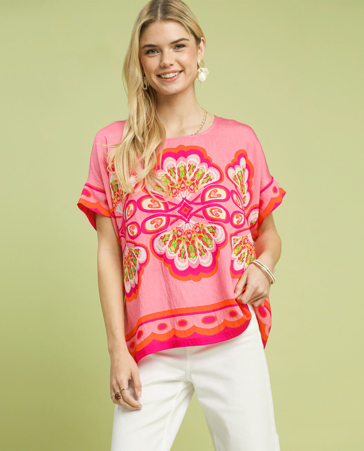 Umgee Medallion Print Top