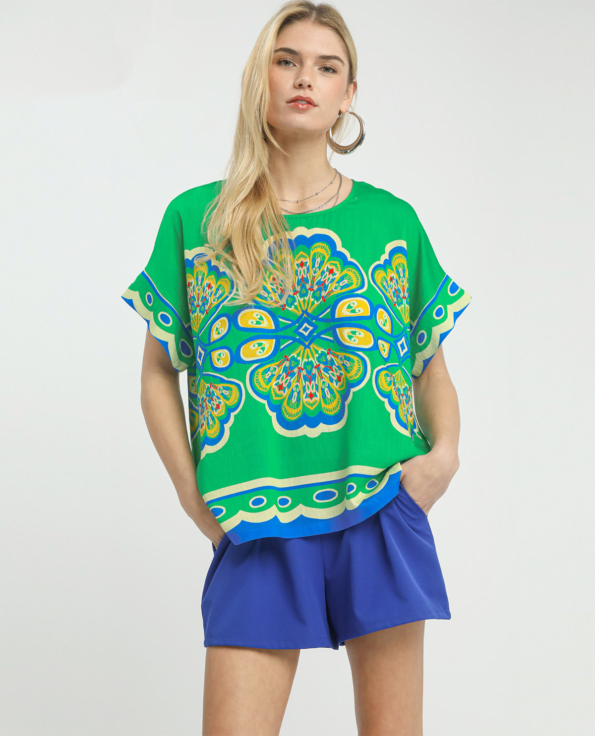 Umgee Medallion Print Top