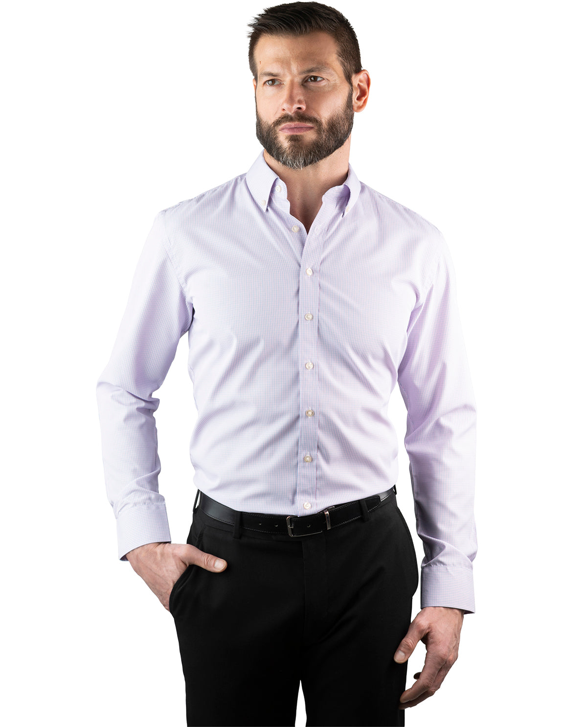 Chaps Big & Tall Dress Shirt White/Pink