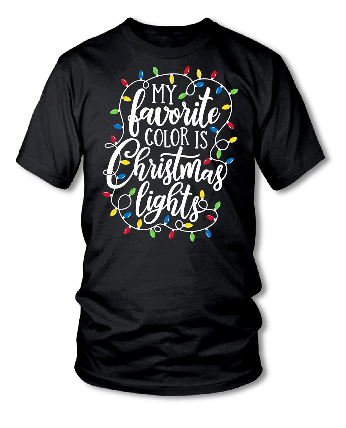 Women's Christmas Lights Short Sleeve Tee