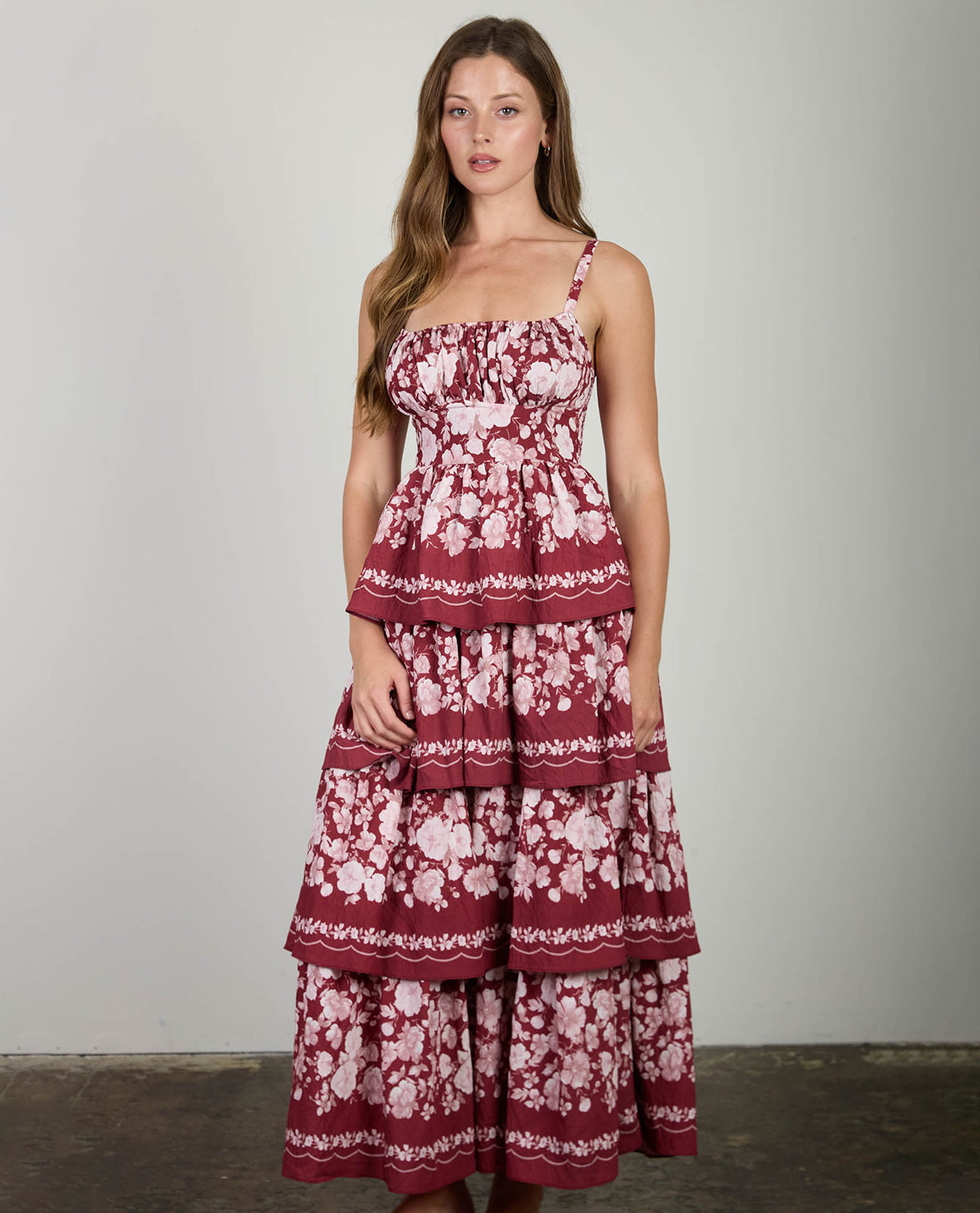 Blu Pepper Floral Tiered Dress