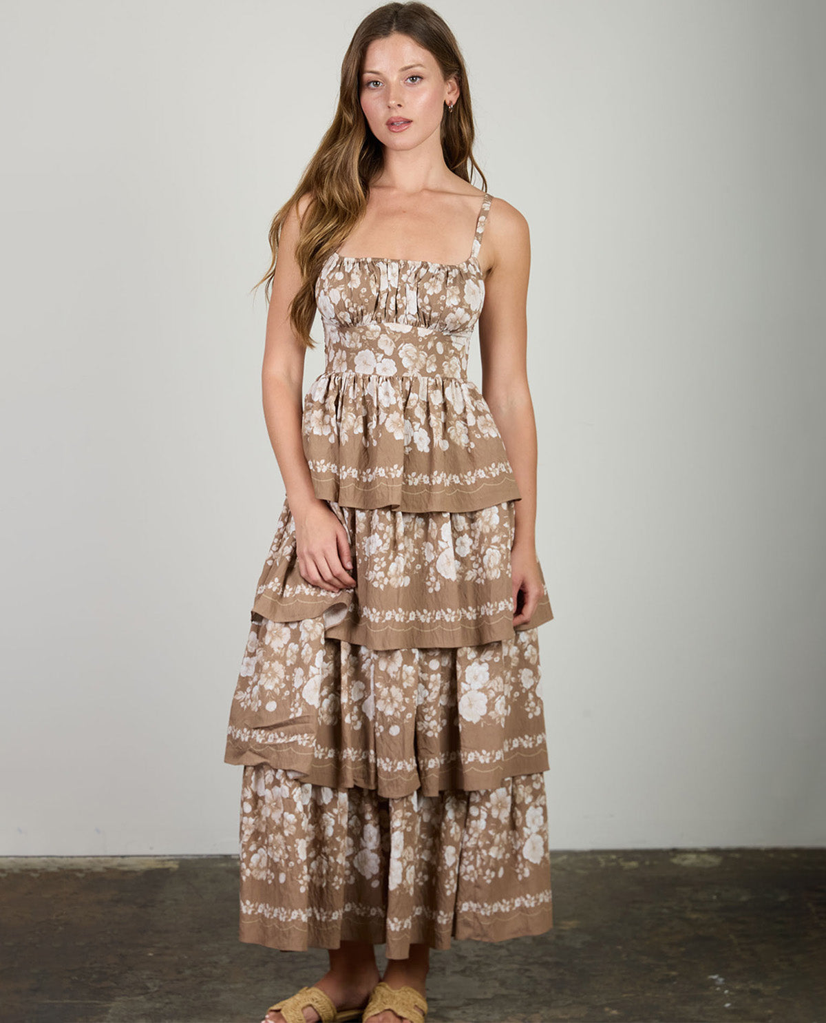 Blu Pepper Floral Tiered Dress