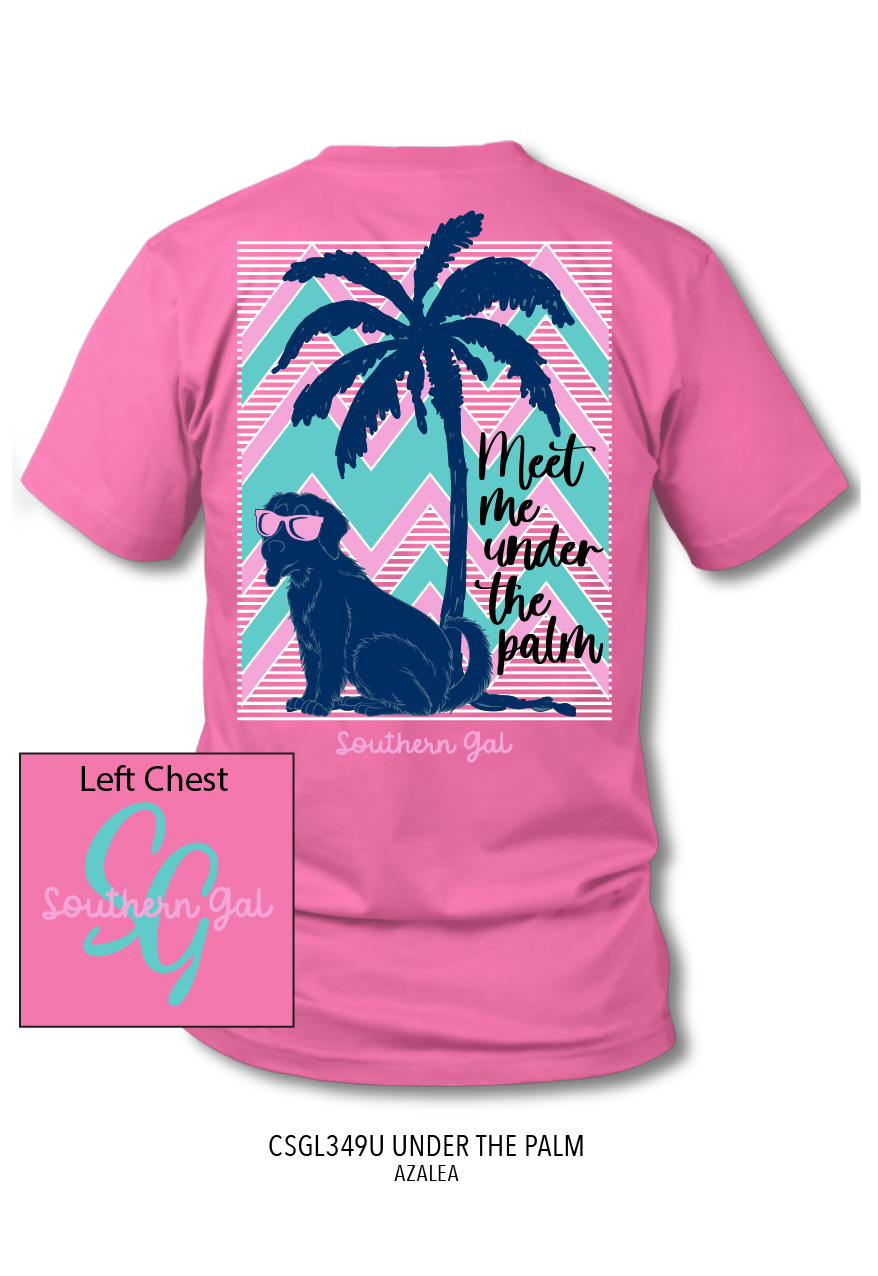 Southern Gal Under the Palm Screen Tee