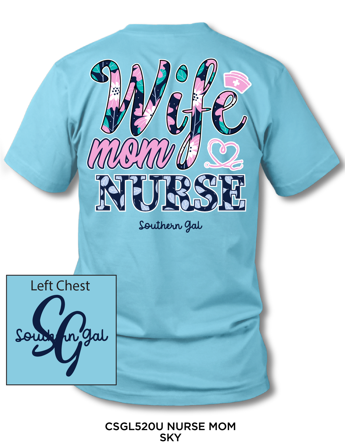 Southern Gal Nurse Mom Screen Tee