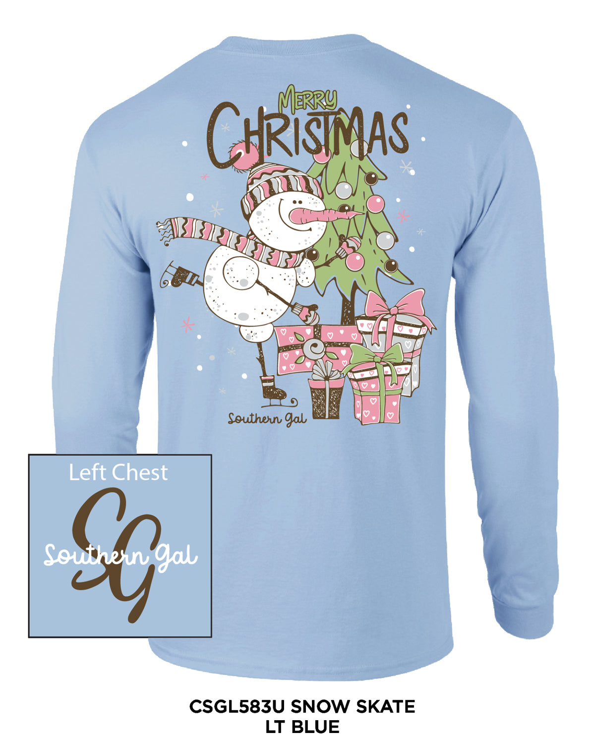 Southern Gal Snow Skate Long Sleeve Tee