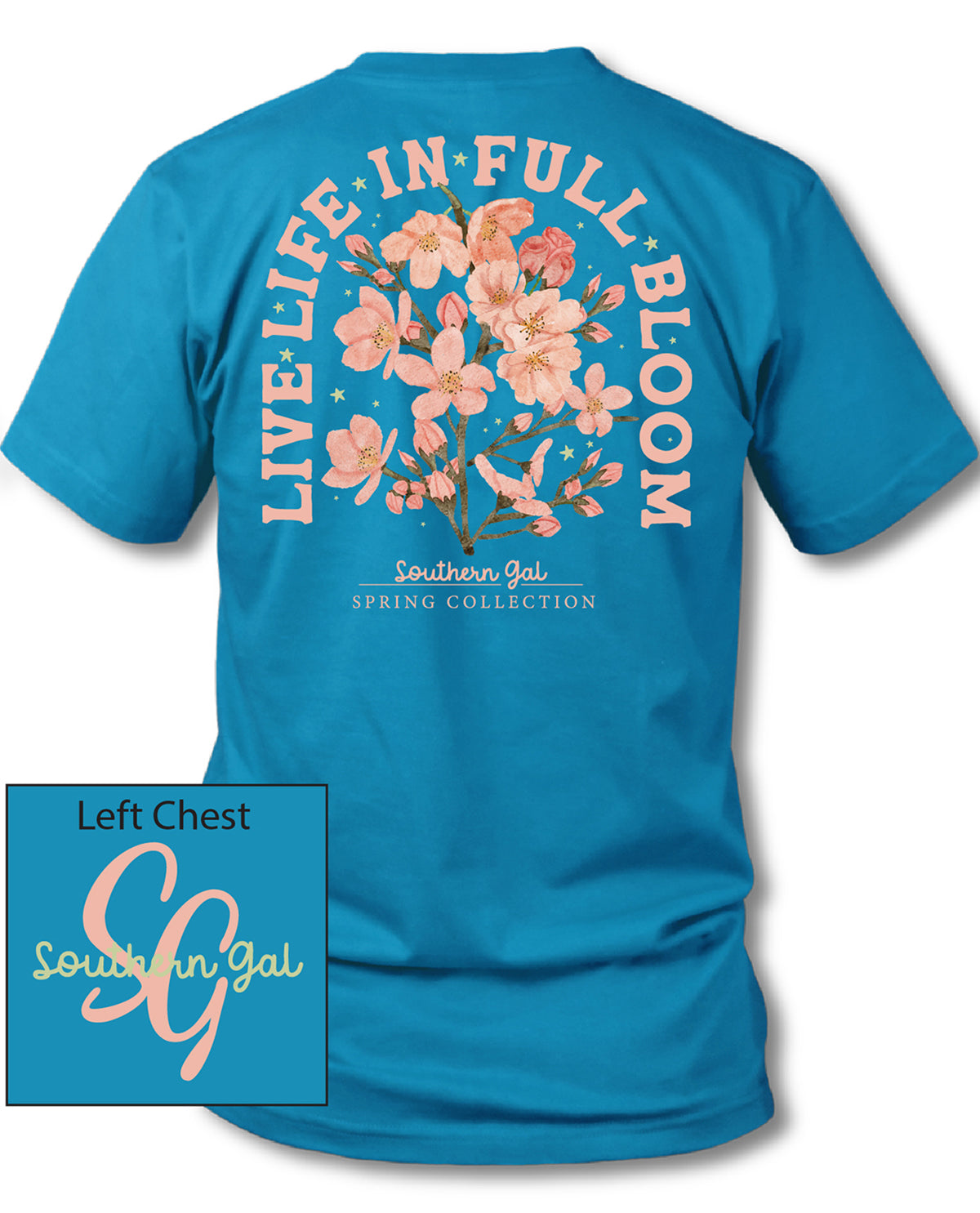 Southern Gal Plus Fully Bloom Short Sleeve Tee