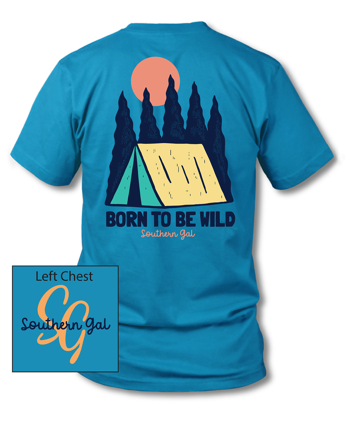 Southern Gal Born Wild Screen Tee