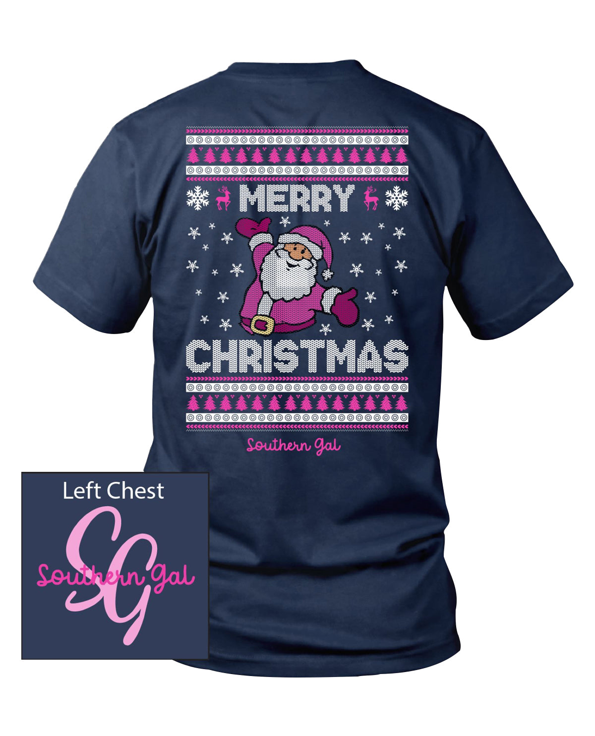 Southern Gal Christmas Short Sleeve Tee