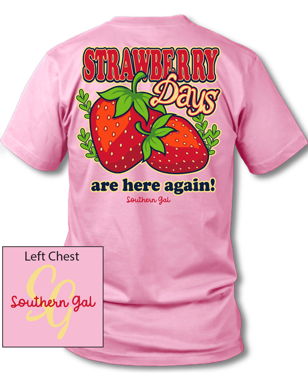 Southern Gal Strawberry Short Sleeve Tee