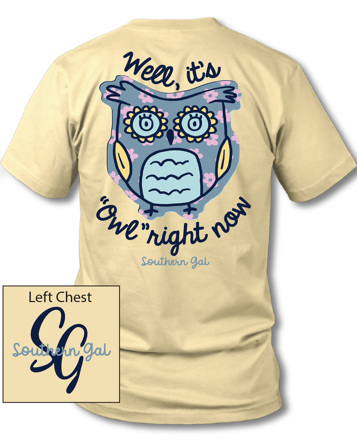 Southern Gal Owl Now Short Sleeve Tee