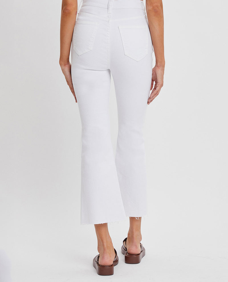 Cello High Rise Crop Flare Jeans