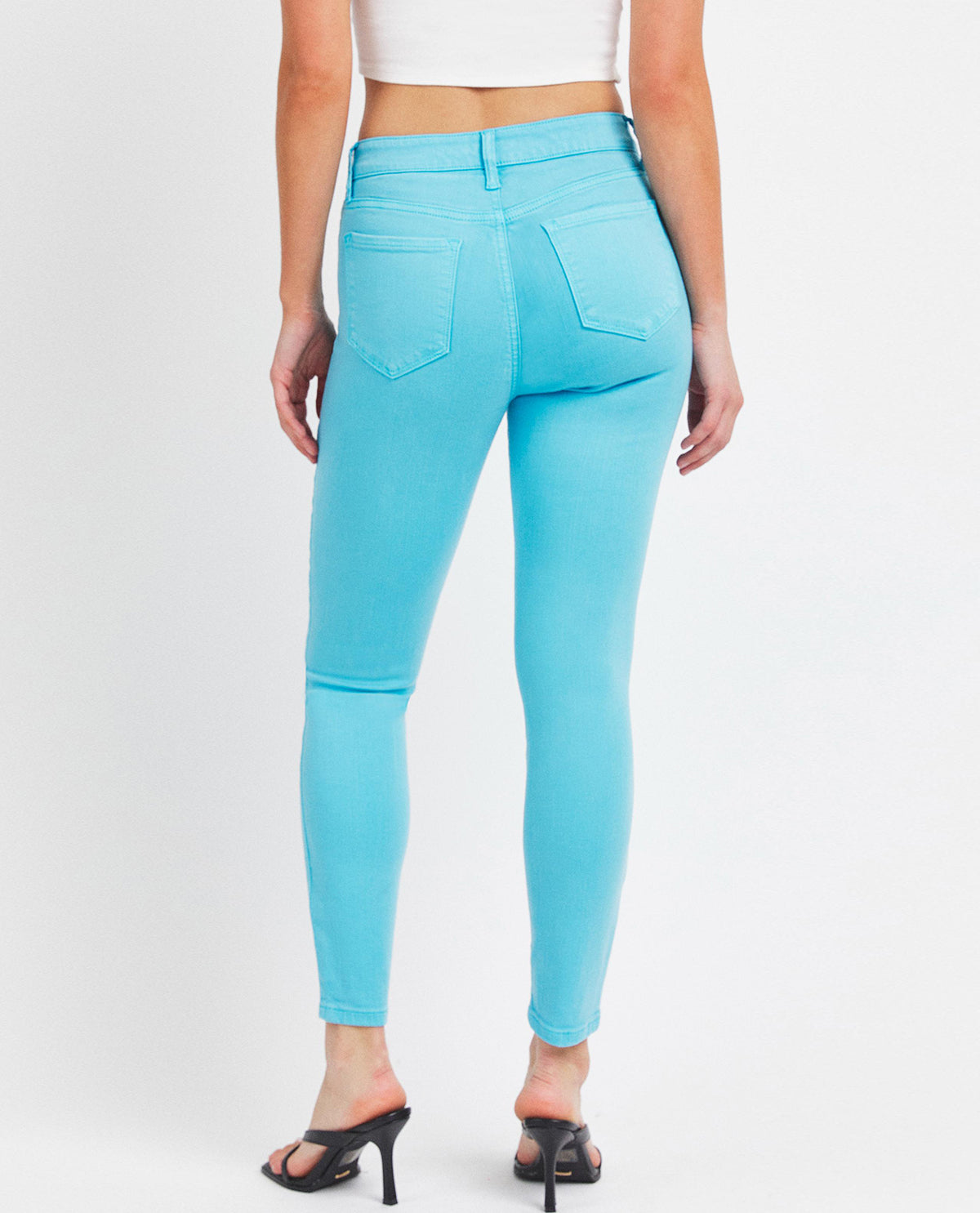 Cello Mid Rise Crop Skinny Jeans