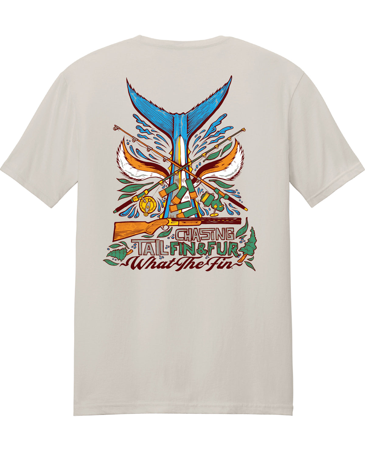 What The Fin Chasin Tail Fin & Fur Short Sleeve Tee Sand