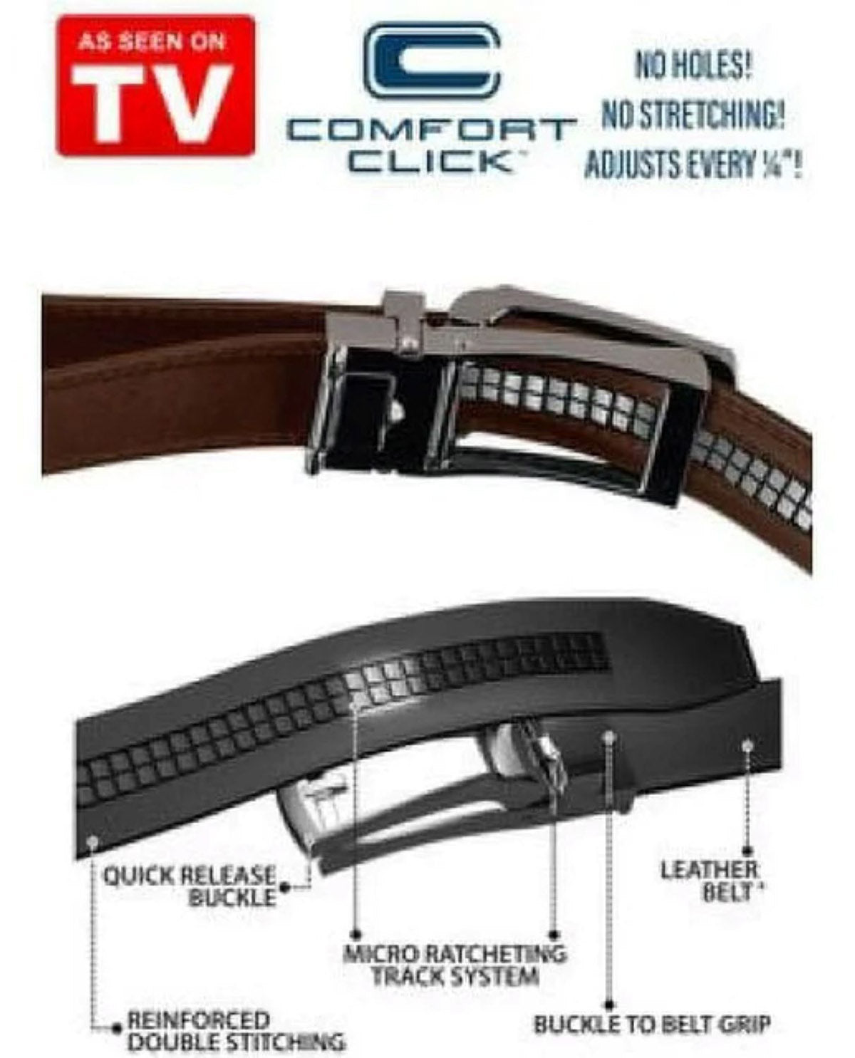 Comfort Click Belt - Brown