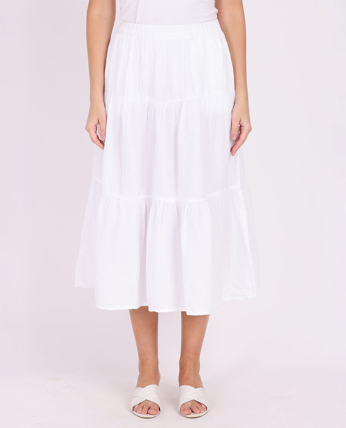 Dash Double Gauze Tiered Skirt