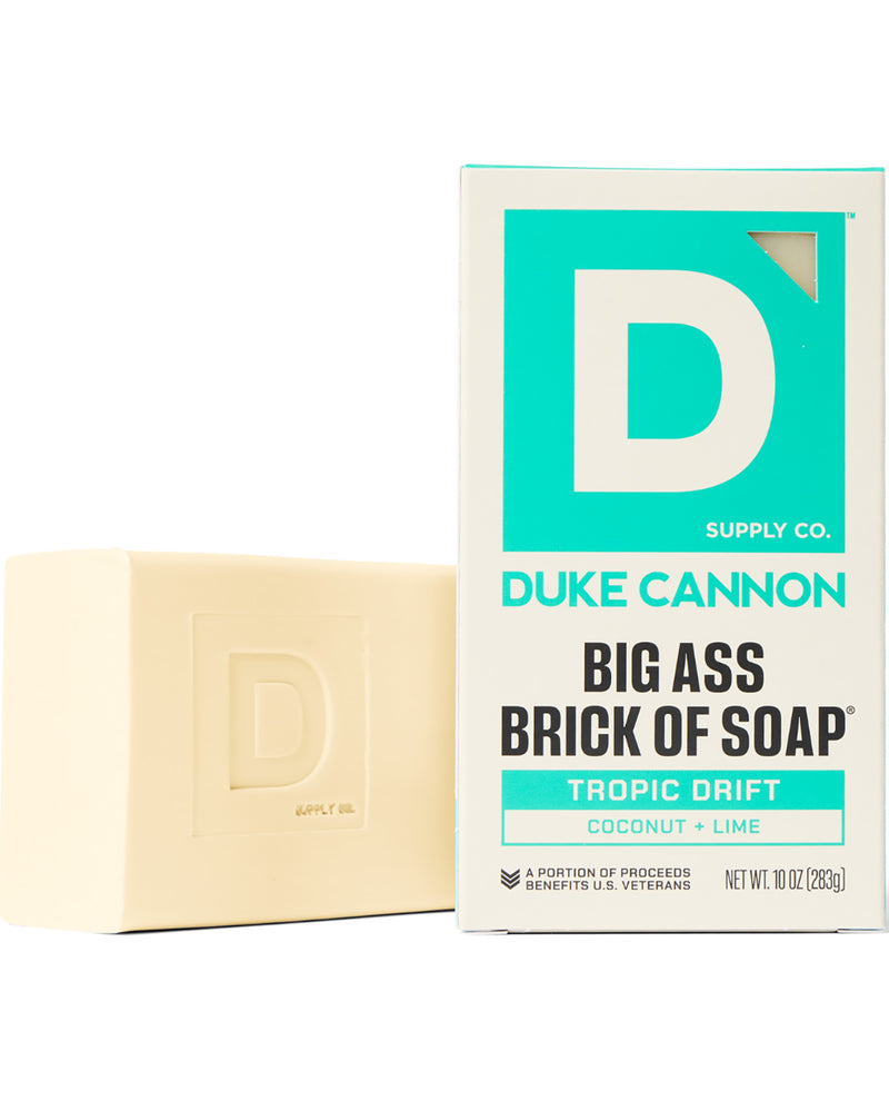 Duke Cannon Big Ass Brick of Soap with packaging on a white background