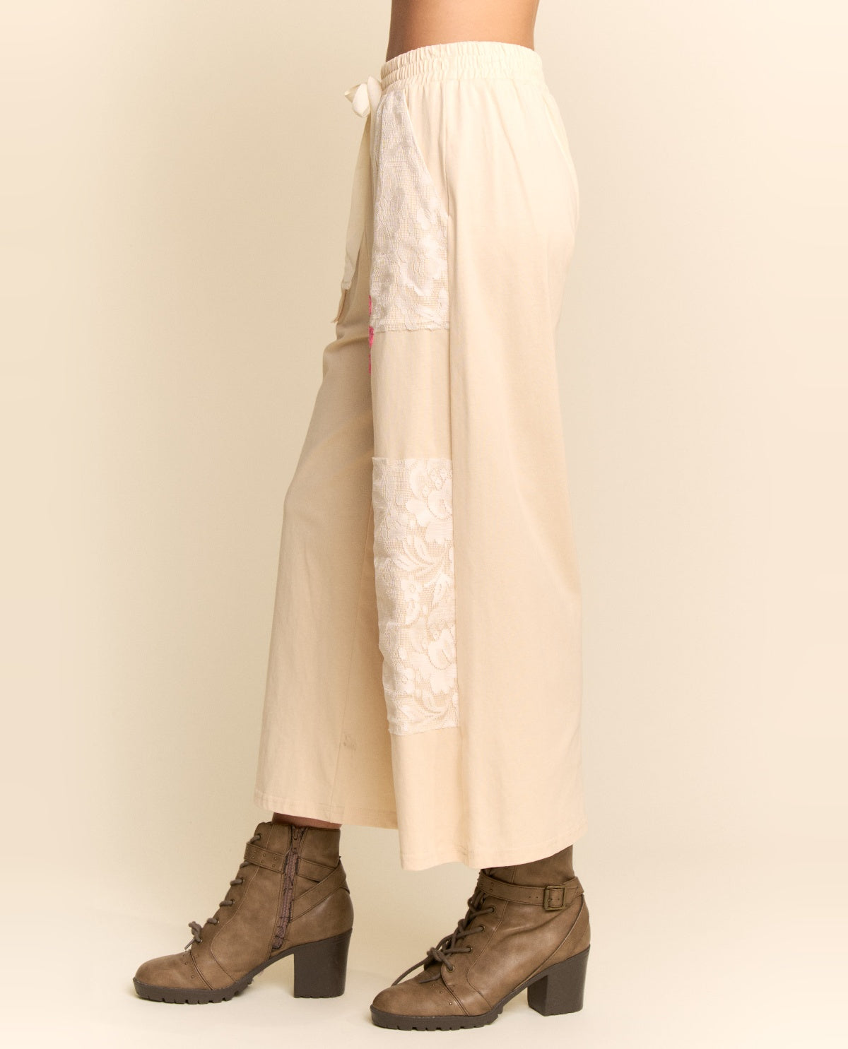 Davi & Dani Patchwork Pant Cream