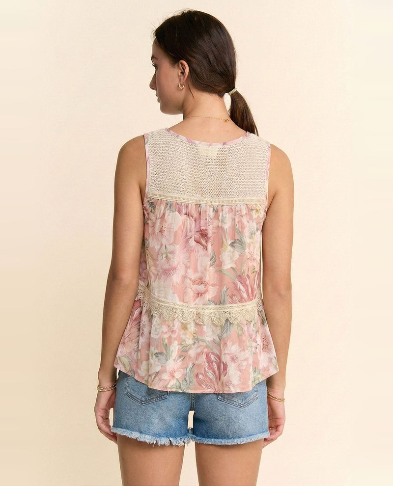 Davi & Dani Mixed Print Tank