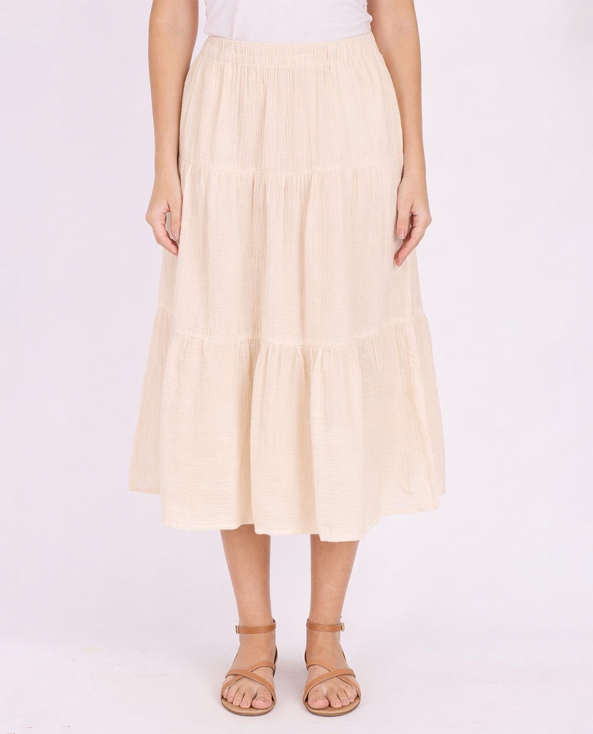 Dash Double Gauze Tiered Skirt