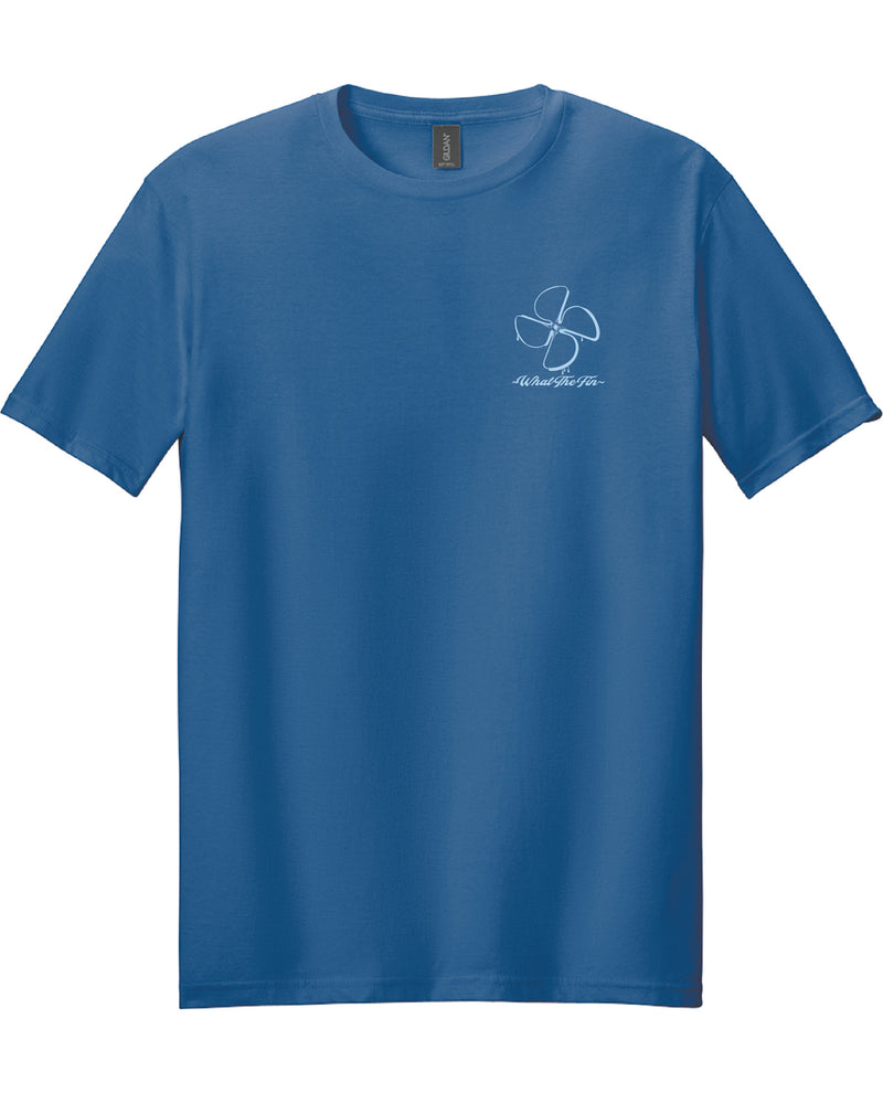 What The Fin Drinkin Floatin Lake Short Sleeve Tee Navy