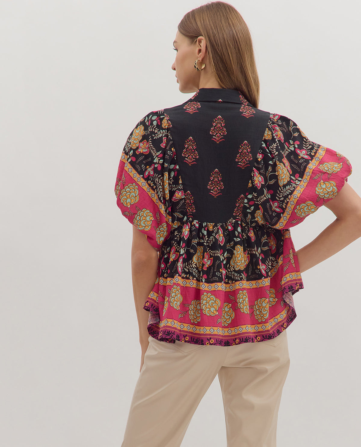 Entro Border Print Top