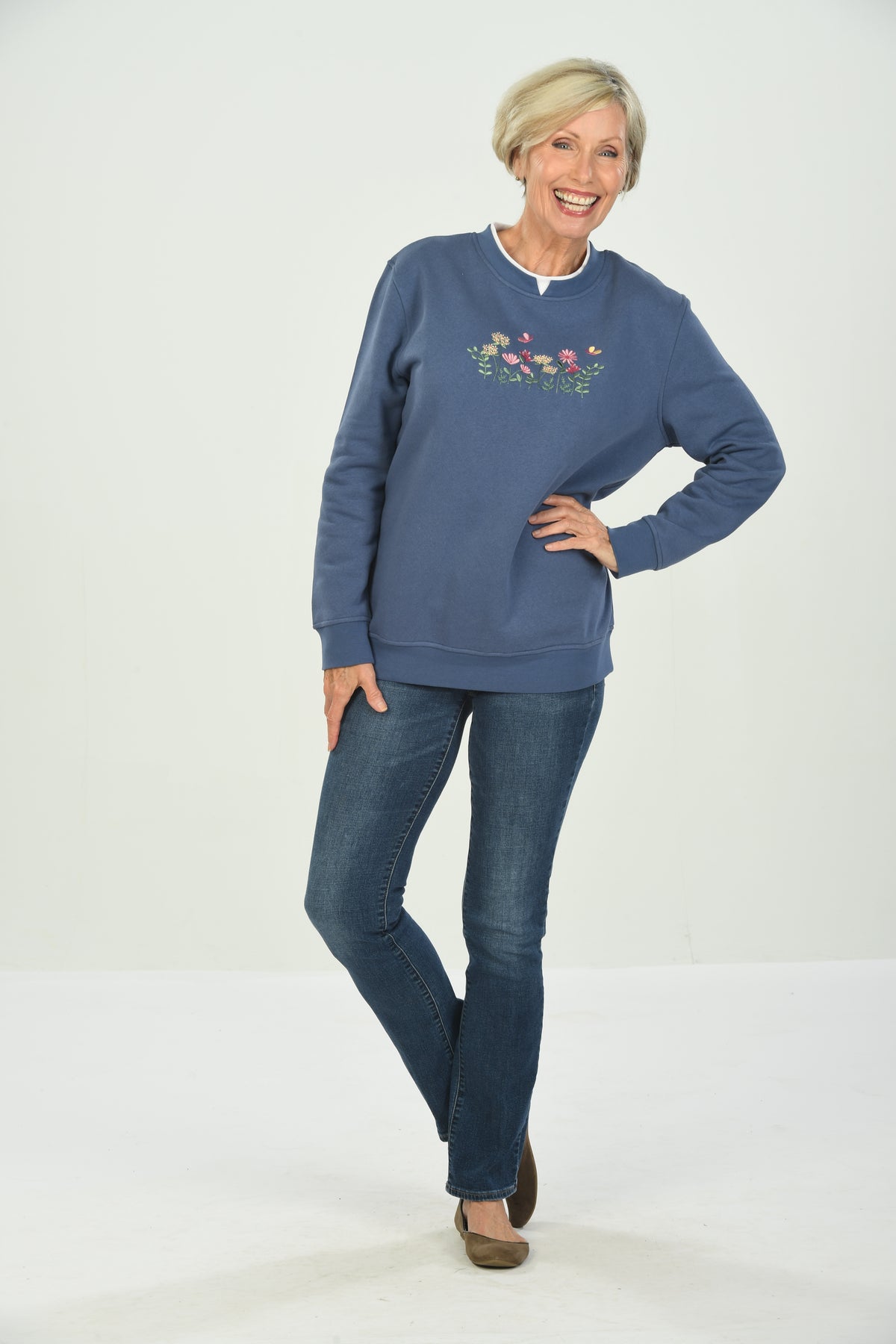 Speculation Missy Embroidered Fleece Pullover