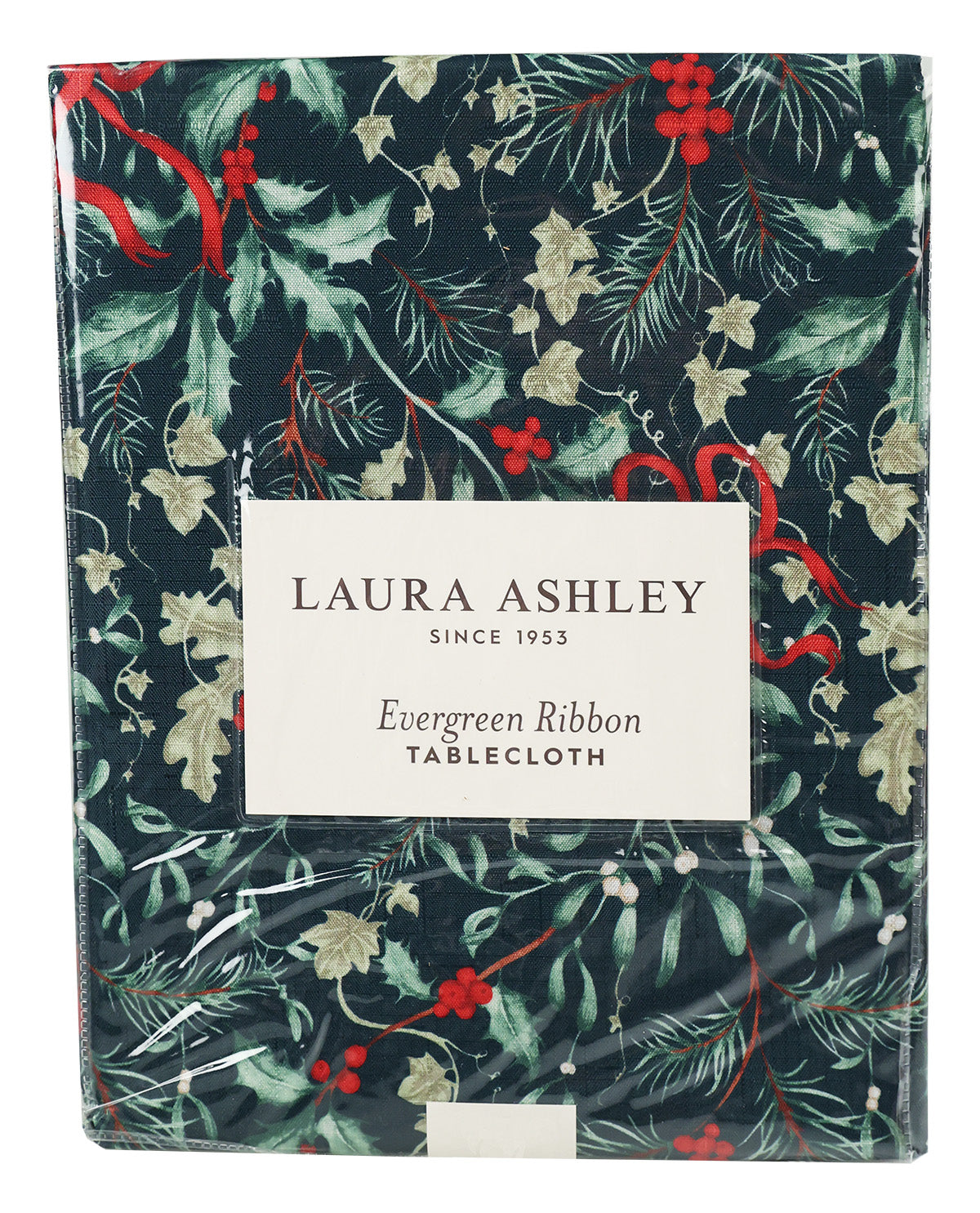 Laura Ashley Evergreen Ribbon Tablecloth