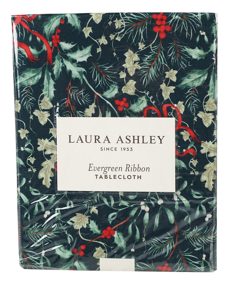 Laura Ashley Evergreen Ribbon Tablecloth
