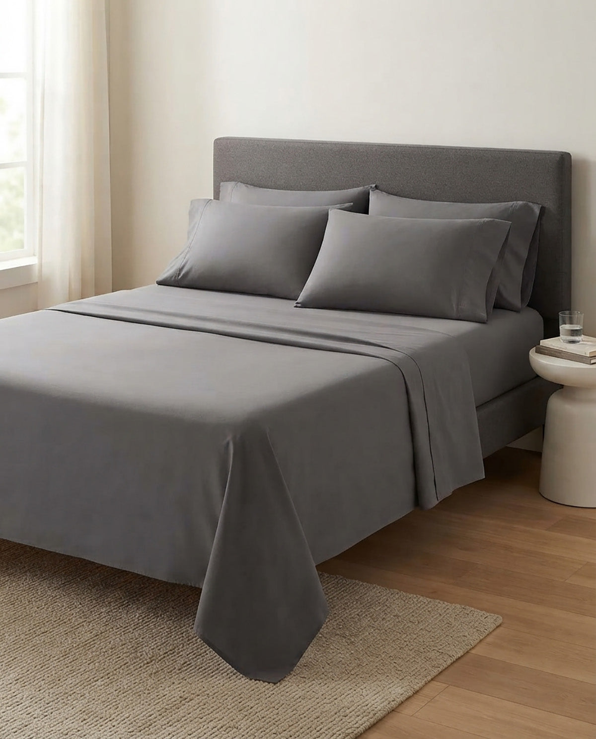 Core Essentials Full Silver Filigree Soft Washed Sheet Set