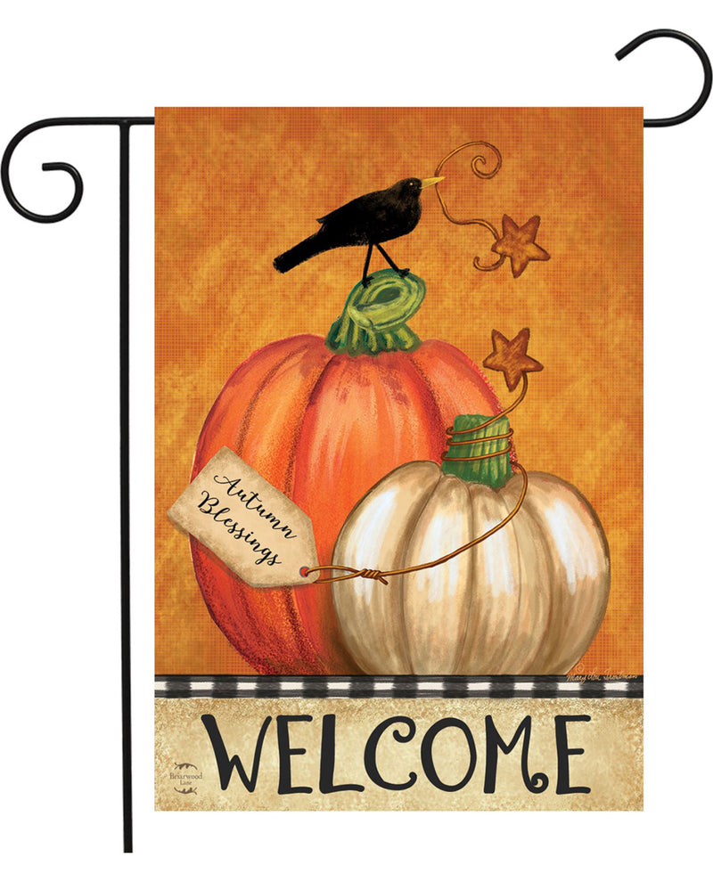 Rustic Pumpkins Garden Flag