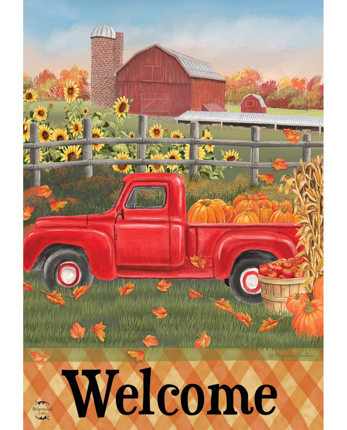 Fall Farm Welcome Garden Flag