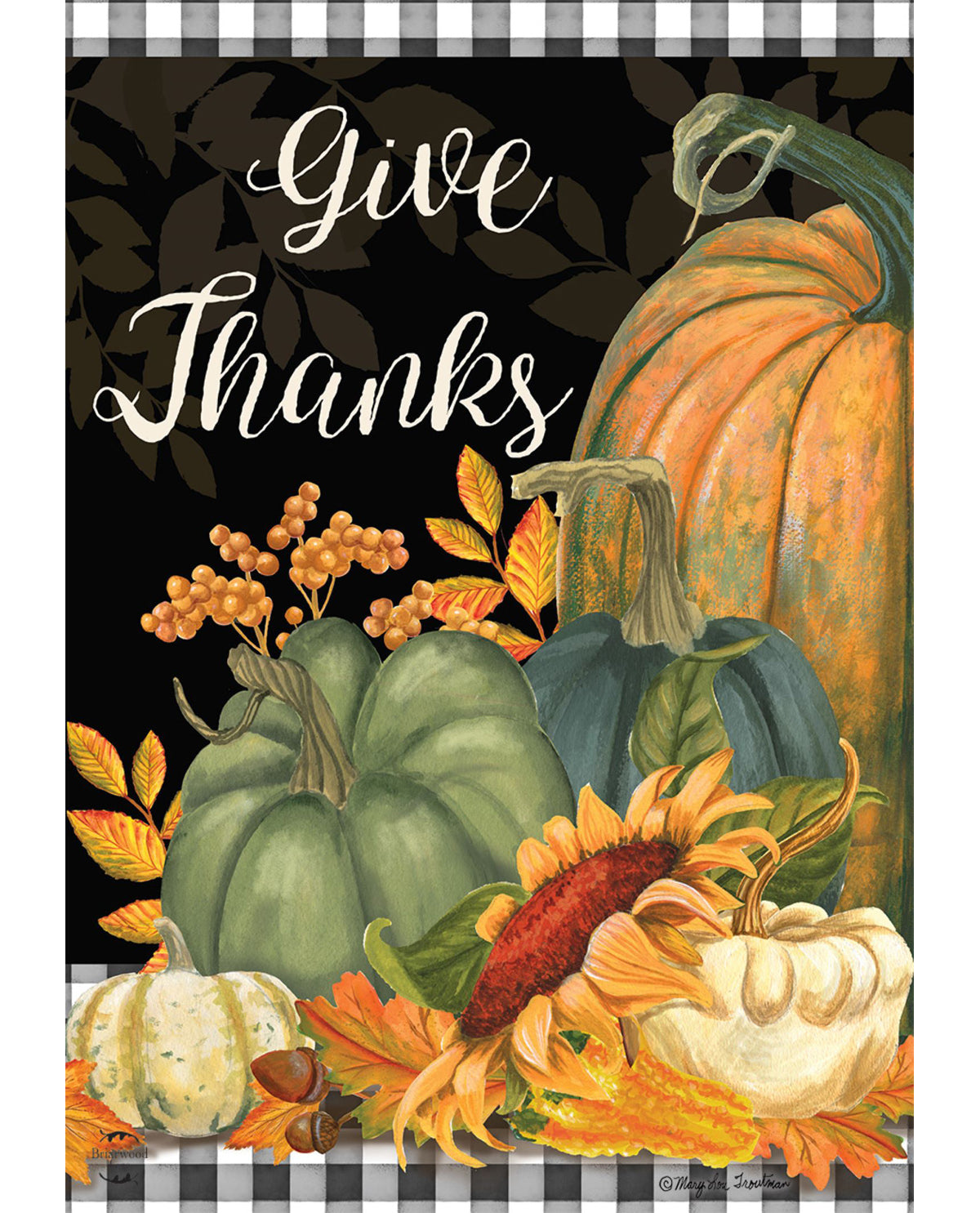 Give Thanks Garden Flag