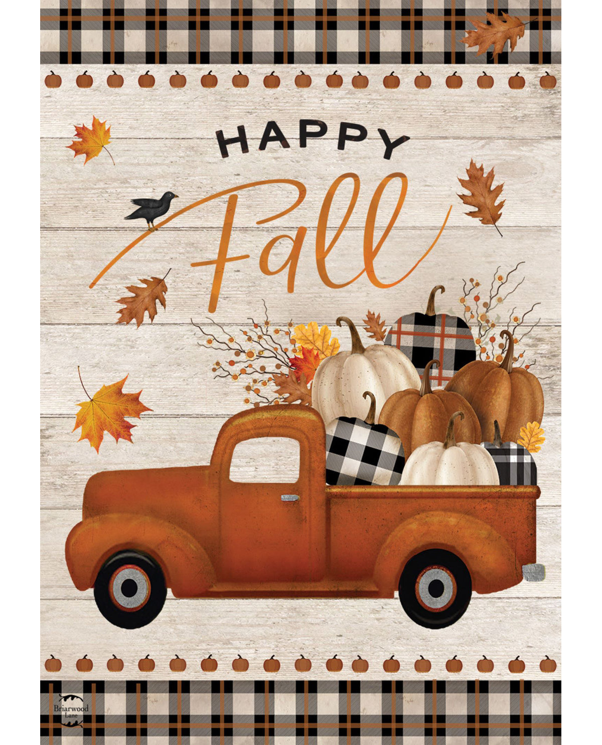 Happy Fall Pickup Truck Garden Flag