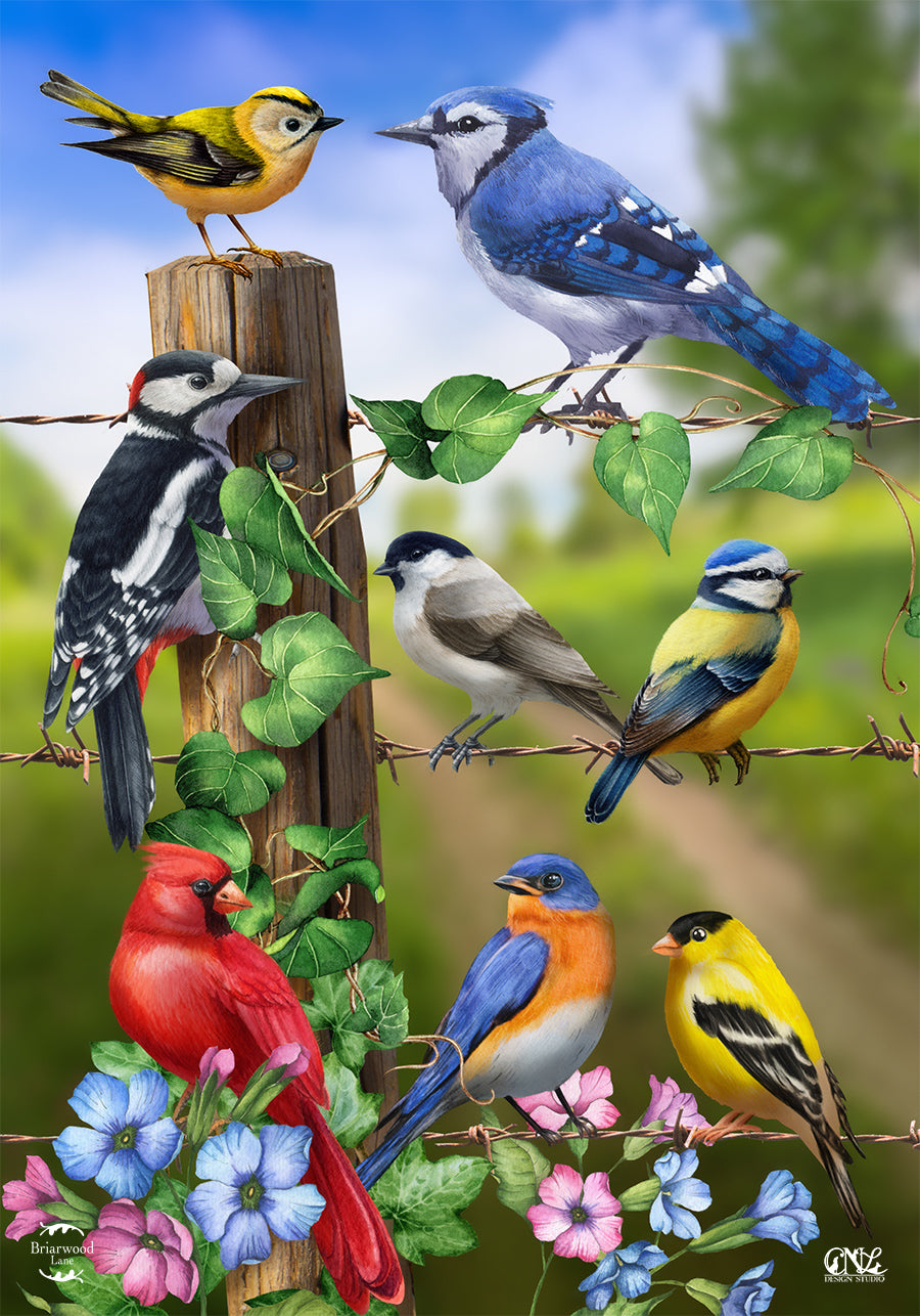 Country Birds Garden Flag