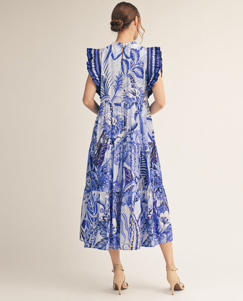 Jodifl Print Dress Blue
