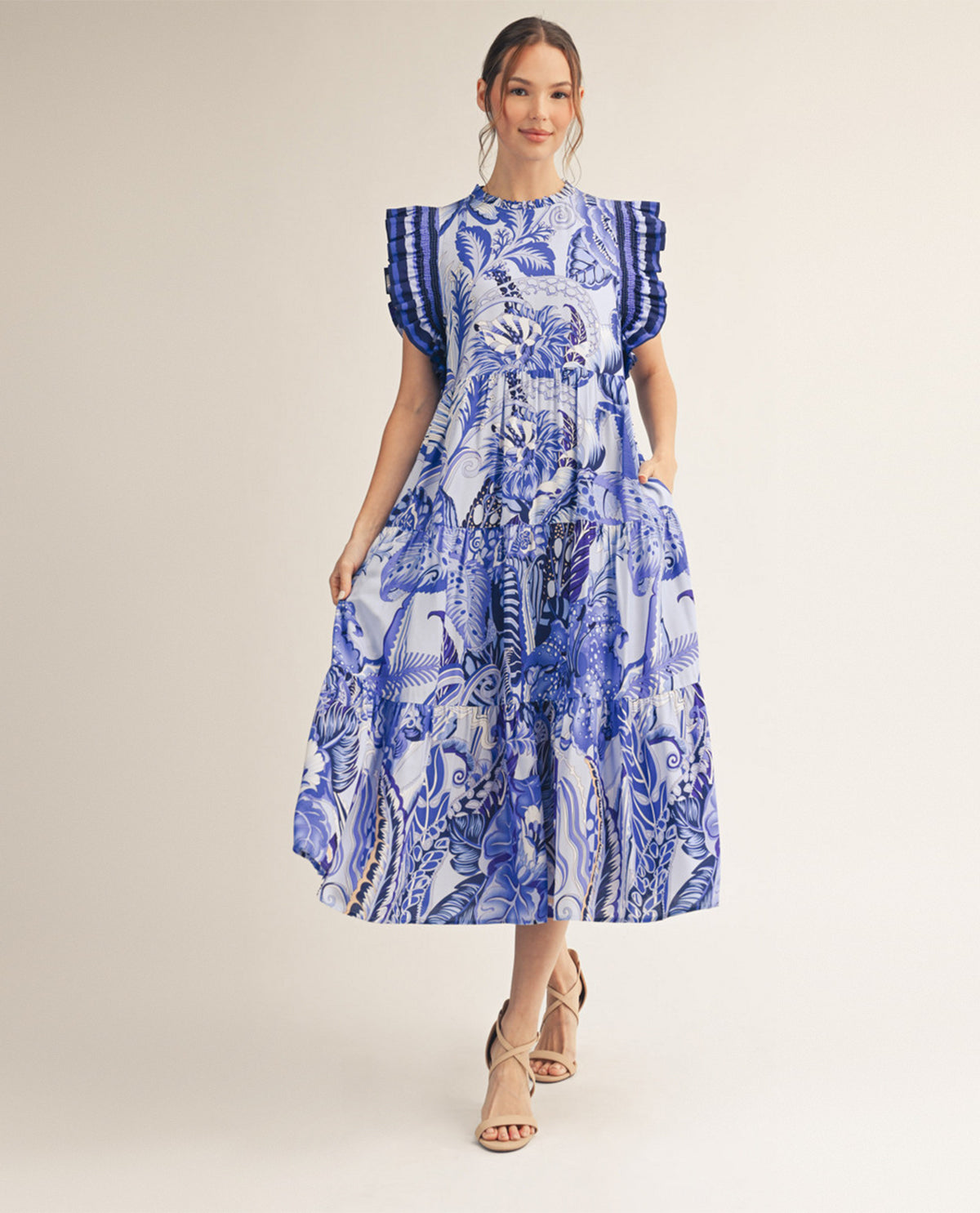Jodifl Print Dress Blue