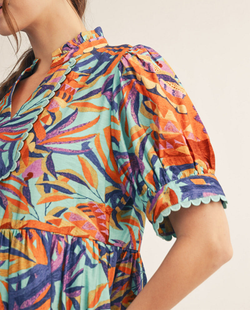 Jodifl Print Dress Aqua