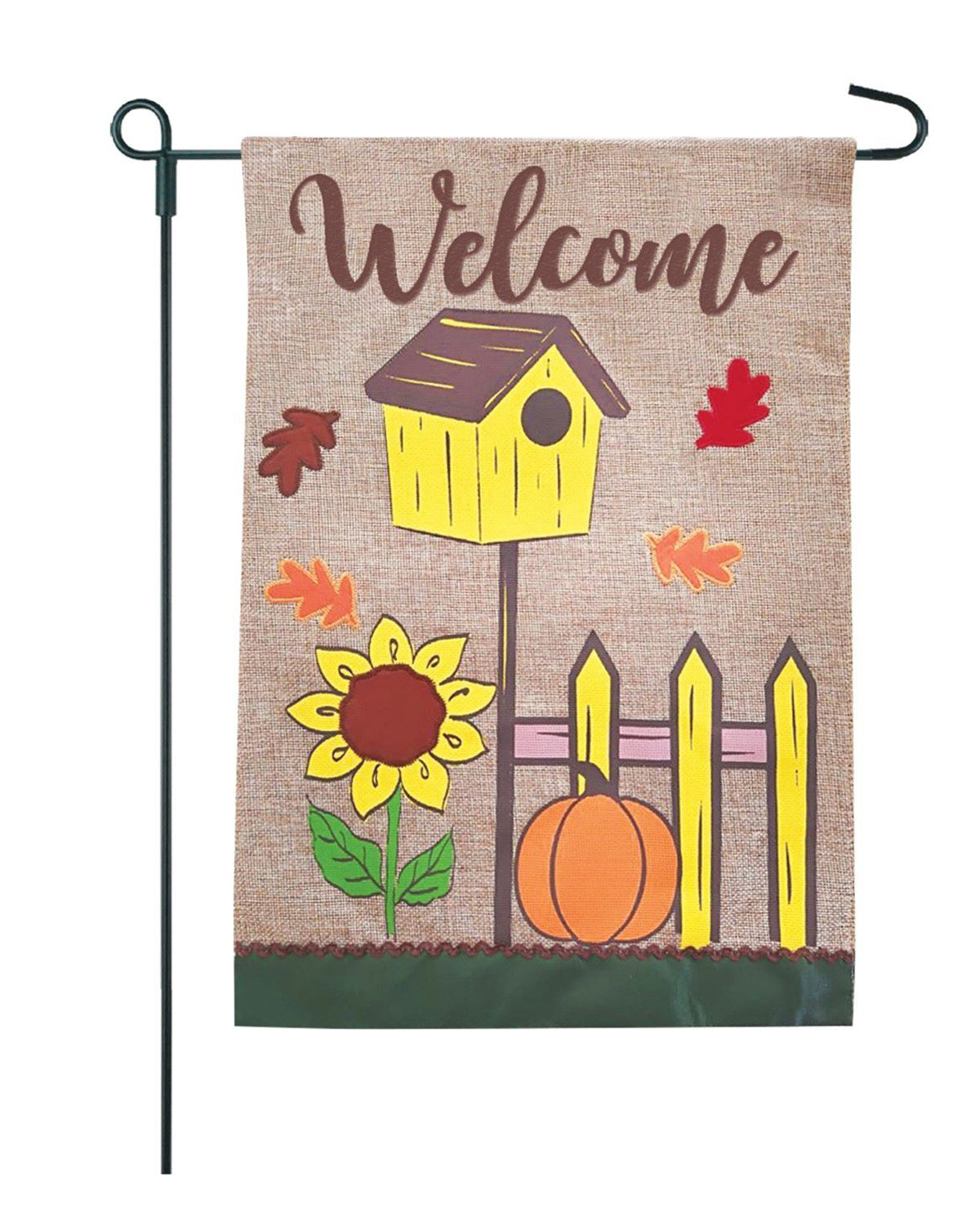 Fall Welcome Birdhouse Garden Flag