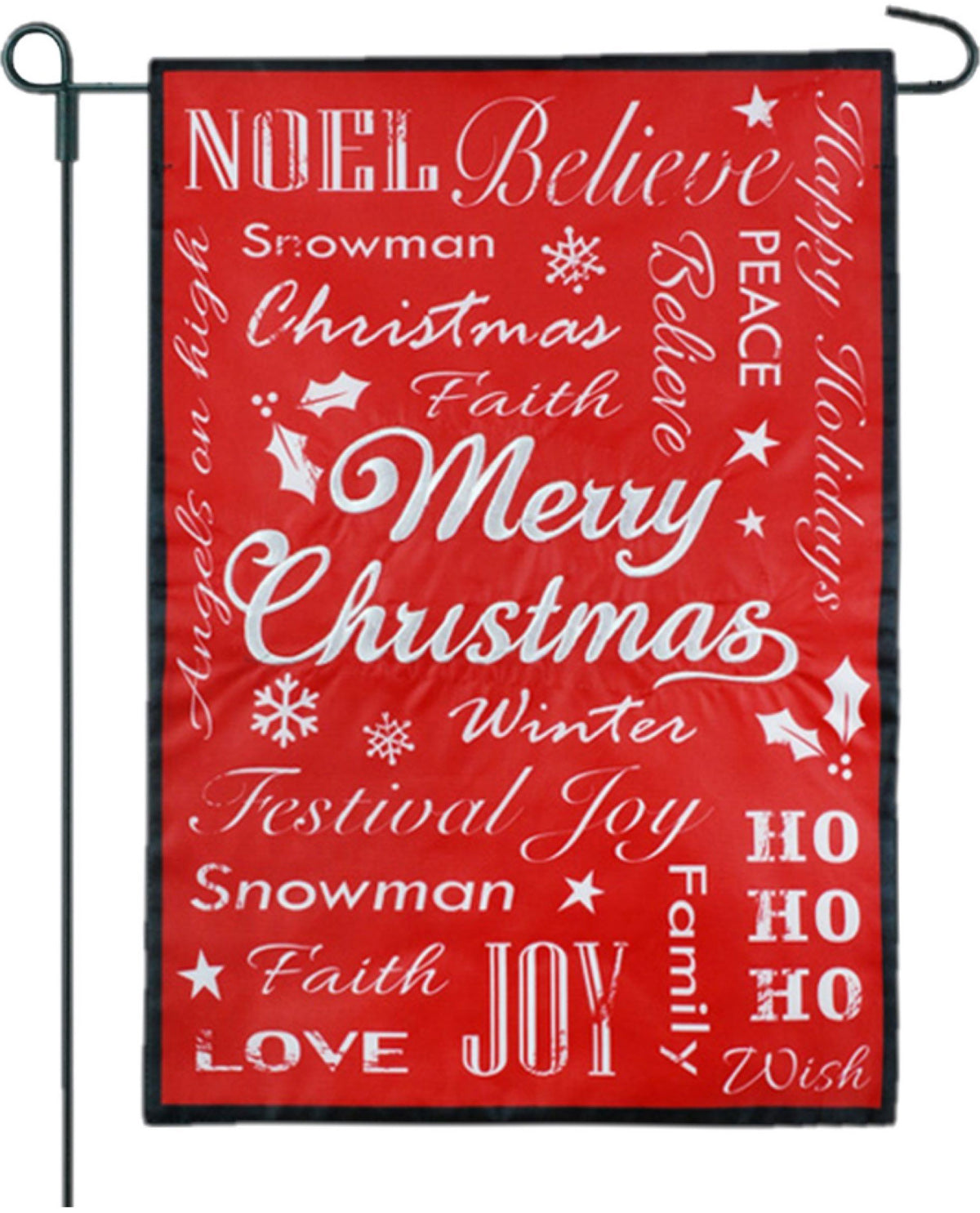 Christmas Typography Garden Flag