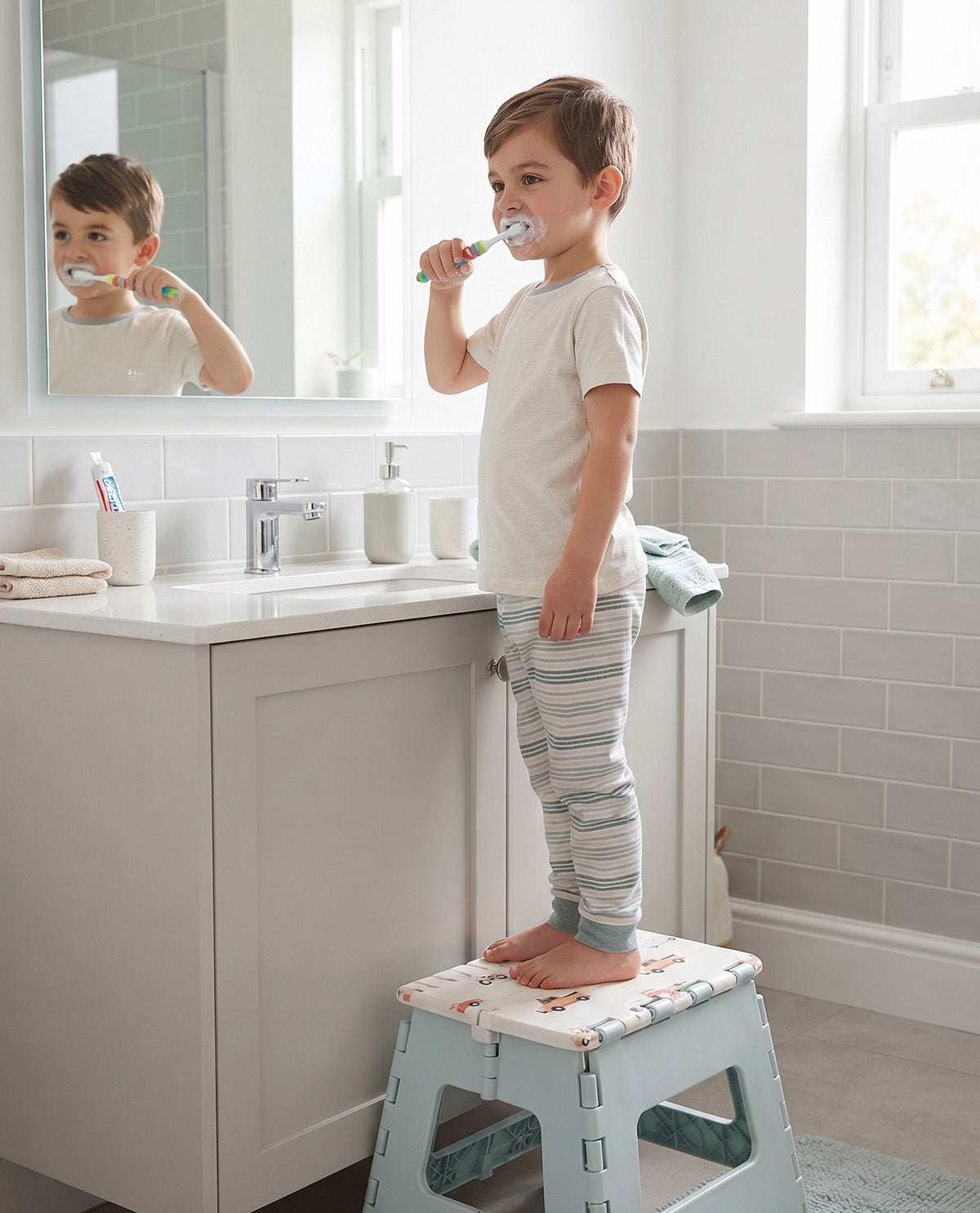 Car Print 9" Step Stool